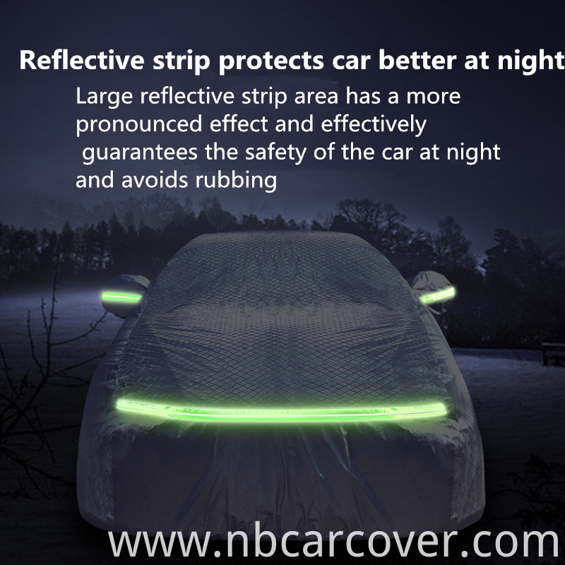 Waterproof all weather breathable uv protection 6 layers portable tarpaulin aluminum foil car cover